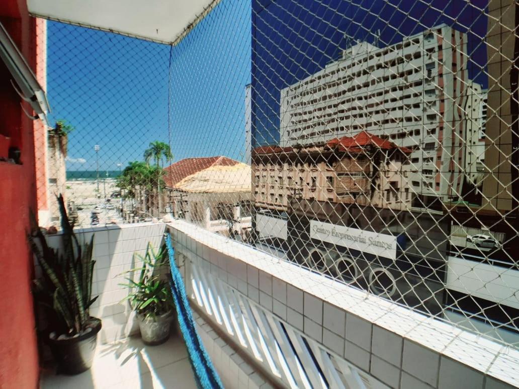 Apartamento Vento E Mar - 2 Quartos Com Sacada Na Quadra Da Praia Do Gonzaga سانتوس المظهر الخارجي الصورة