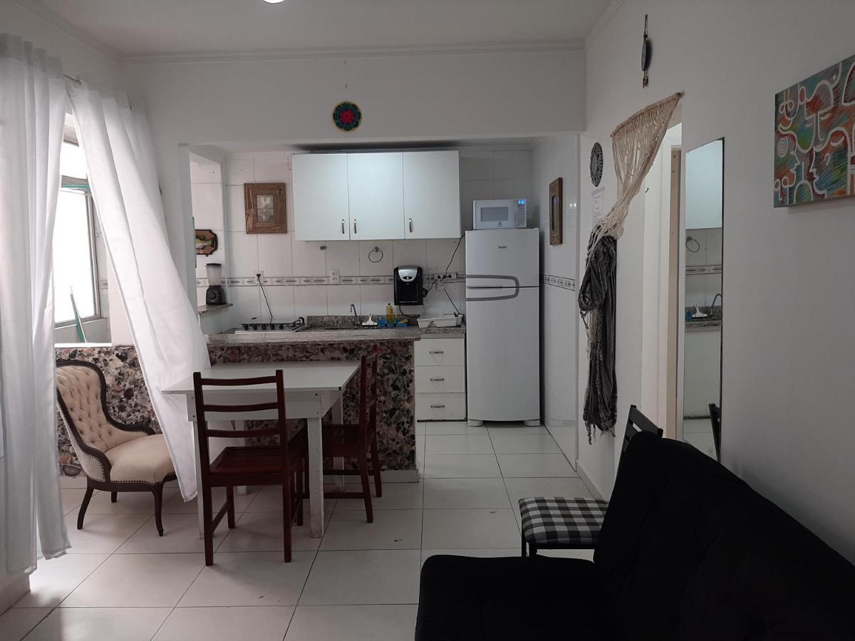 Apartamento Vento E Mar - 2 Quartos Com Sacada Na Quadra Da Praia Do Gonzaga سانتوس المظهر الخارجي الصورة