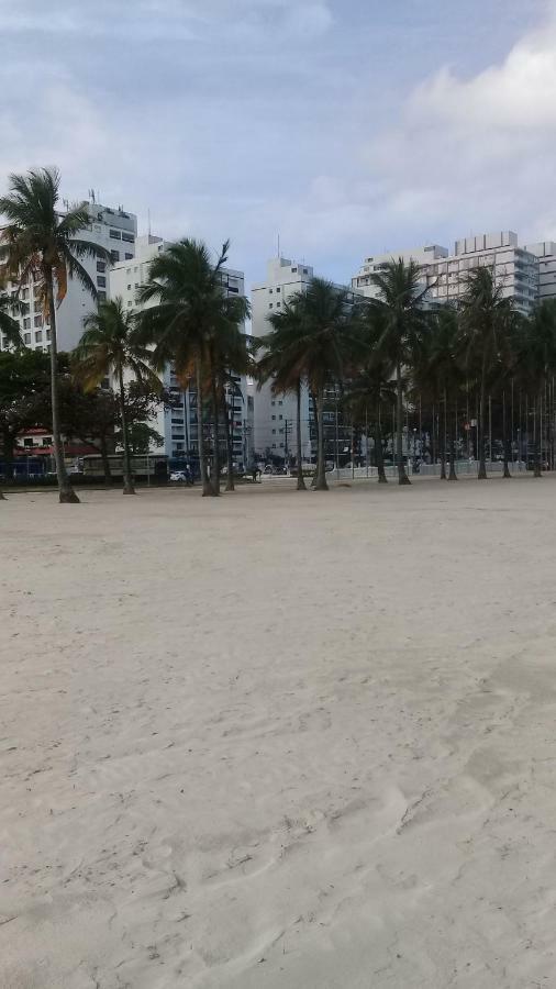 Apartamento Vento E Mar - 2 Quartos Com Sacada Na Quadra Da Praia Do Gonzaga سانتوس المظهر الخارجي الصورة