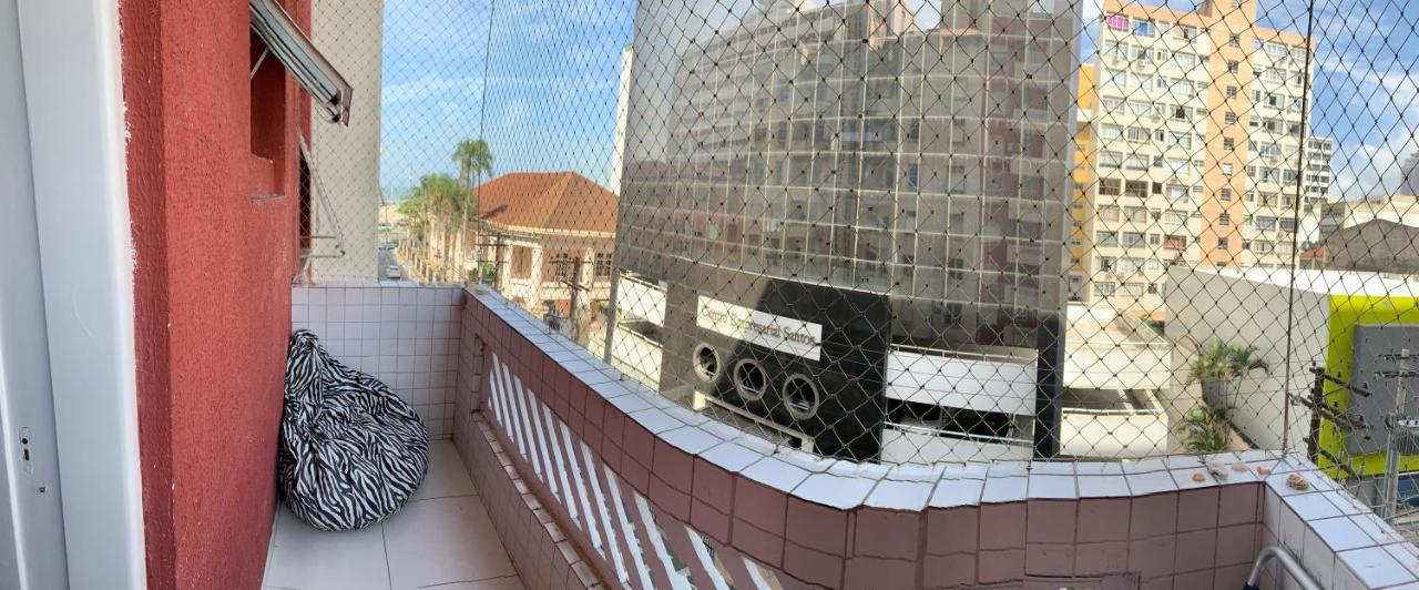 Apartamento Vento E Mar - 2 Quartos Com Sacada Na Quadra Da Praia Do Gonzaga سانتوس المظهر الخارجي الصورة